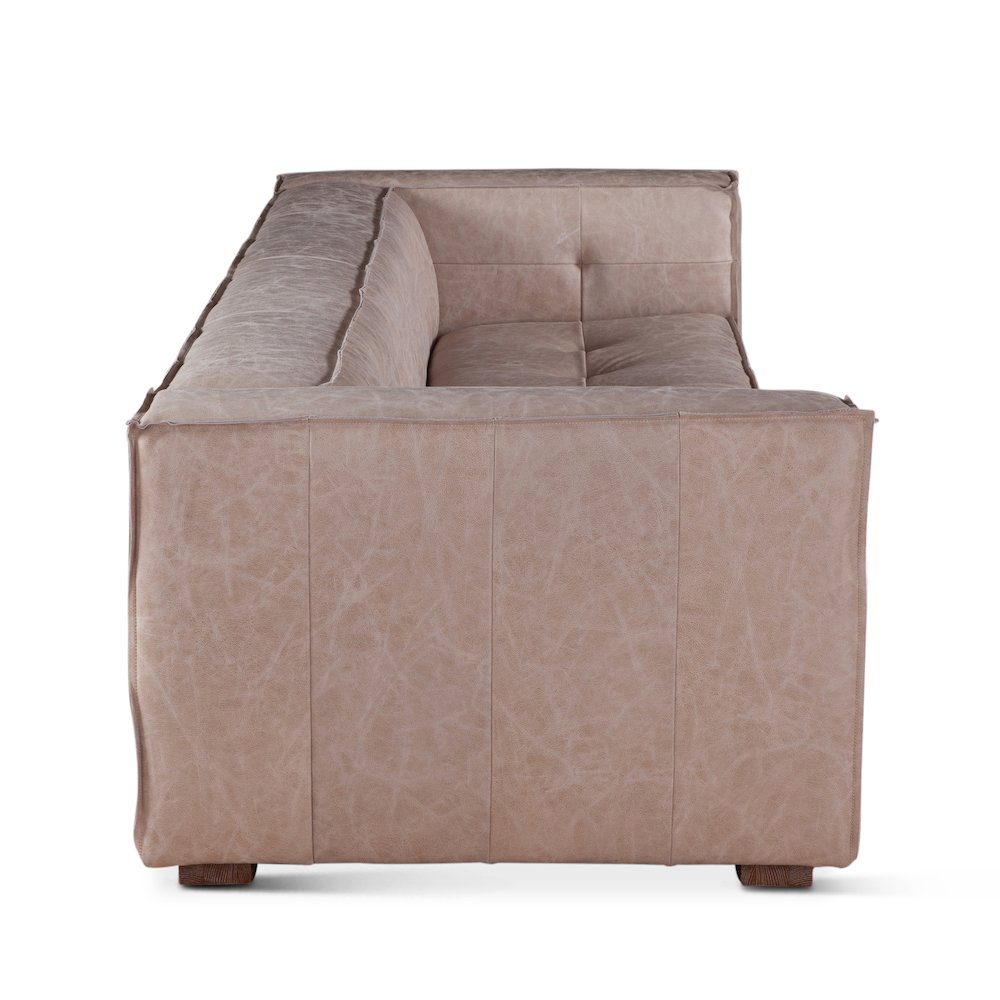 Portia Cream Leather Sofa