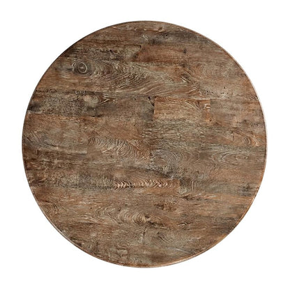 49 Inch Round Dining Table with Solid Wood Top, Dining Room Table, Antique Oak
