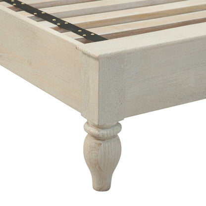 Haveli King Bed in Carved Heirloom White