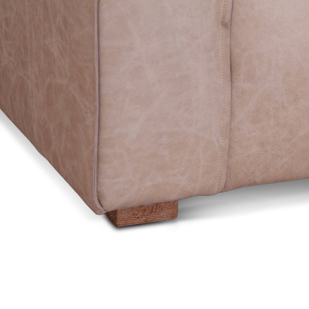 Portia Cream Leather Sofa