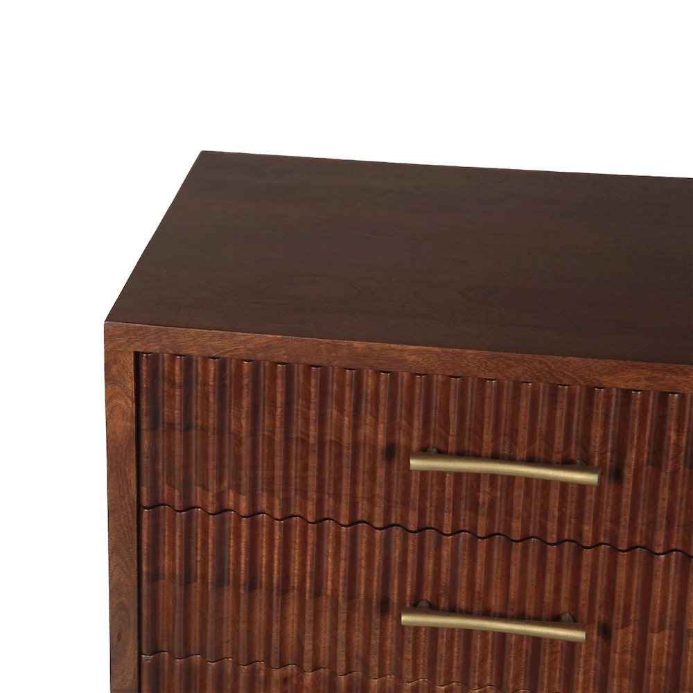 Manhattan Retro Mid Century Mango Wood Nightstand