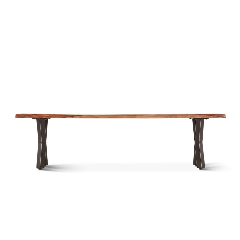 Elliston 68" Dining Bench in Sheesham and Matte Black Iron