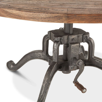 Artezia 42" Height Adjustable Crank Coffee Table in Weathered Teak