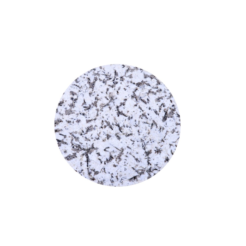 Glacier 18" Accent Table with Alaska White Marble