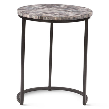 Mumbai 20" Nesting Tables in Chevron Pattern, Set 2