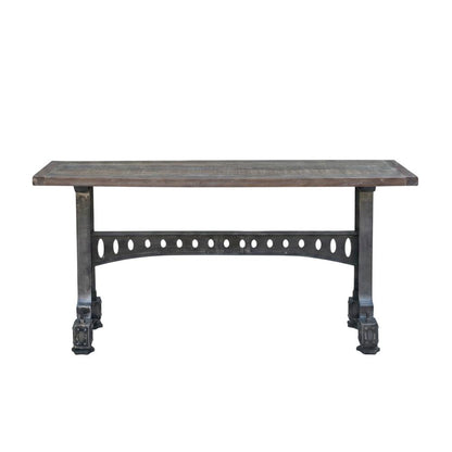 Rustic Industrial Console Table, Entryway Accent Table for Living Room,Gray