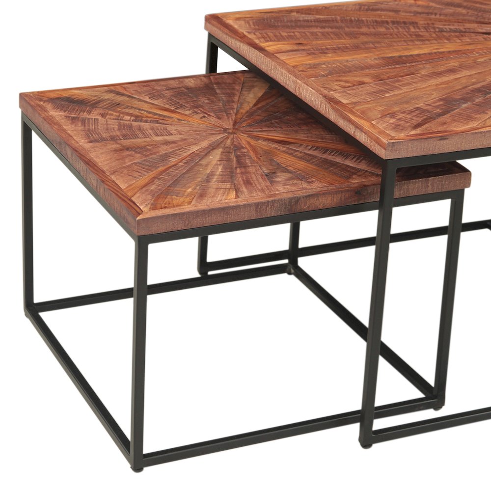 Astoria 47" Nesting Coffee Tables in Sunburst Brownstone
