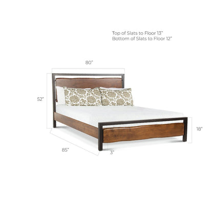 Glenwood King Bed in Acacia with Walnut Finish