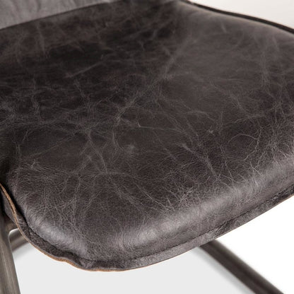 Leather Upholstered Counter Stool with Footrest,Bar Chairs, Brushed Nicel