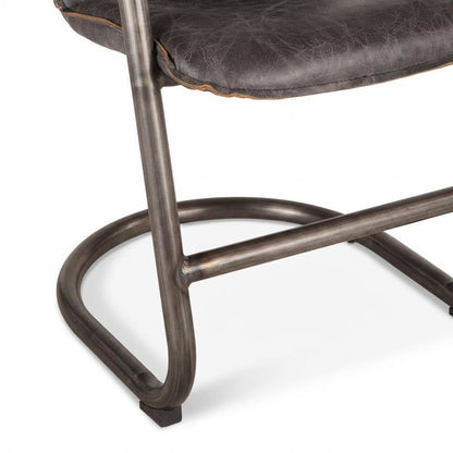 Leather Upholstered Counter Stool with Footrest,Bar Chairs, Brushed Nicel