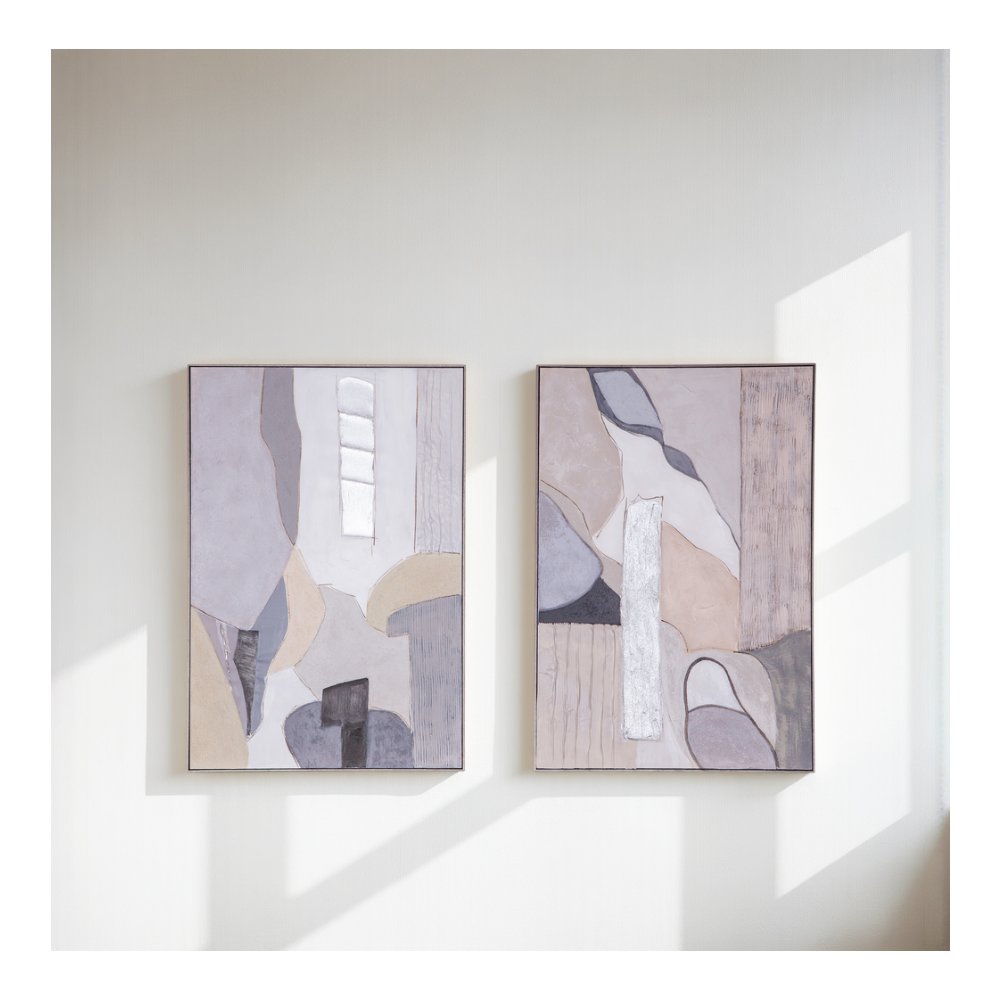 Shifting Visions Hand Painted Framed Diptych