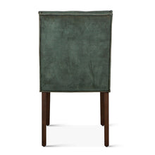 Aven Dining Chair in Green Velvet with Dark Legs