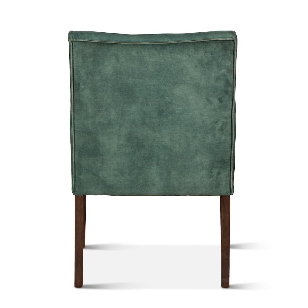Aven Armchair in Green Velvet with Dark Legs