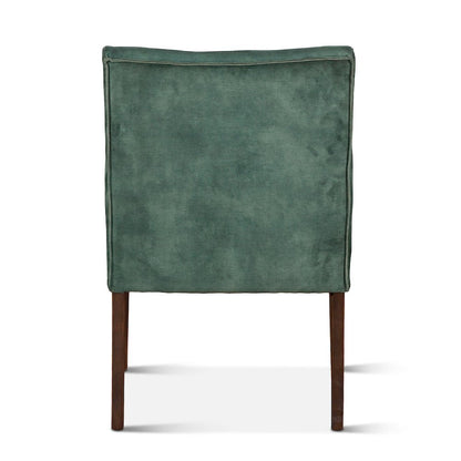 Aven Armchair in Green Velvet with Dark Legs