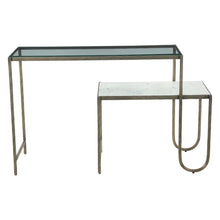 Sonoma 50" Nesting Console Table with Marble and Glass