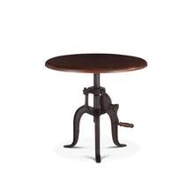 Artezia 24" Height Adjustable Crank Side Table in Acacia with Walnut Finish