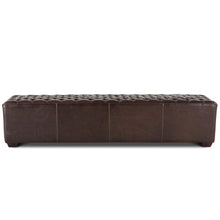 Arabella 79" Bench in Brown Leather