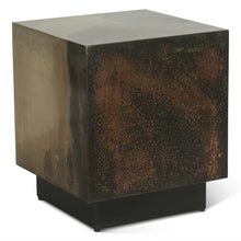 St. George Square Side Table in Oxidized Copper