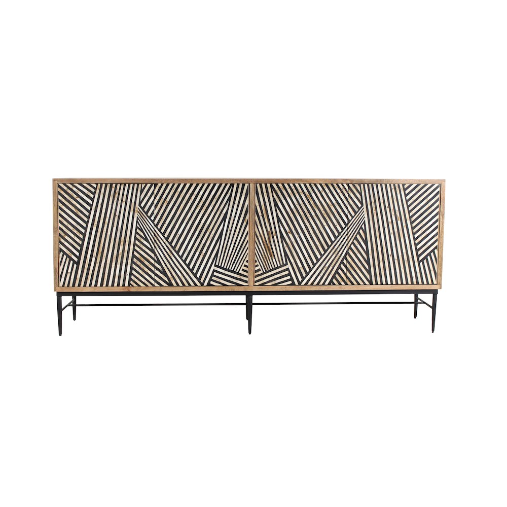 Fargo 80" Sideboard with Bone and Wood Inlay