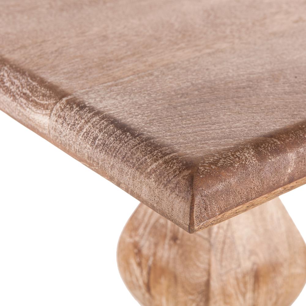 72-Inch Mango Wood Dining Bench in Antique Oak Finish, Belen Kox