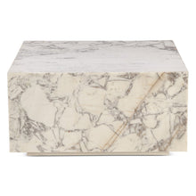 Giza 32" Drum Coffee Table in Alabaster Marble