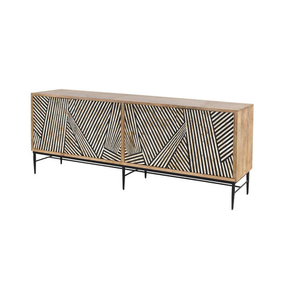 Fargo 80" Sideboard with Bone and Wood Inlay