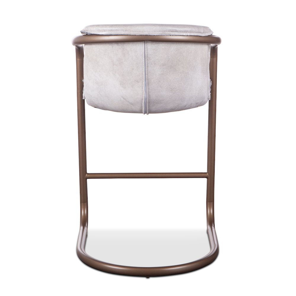 Chiavari Leather Counter Chair in Vintage White