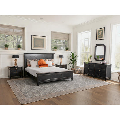 Trento 70" Dresser in Distressed Black