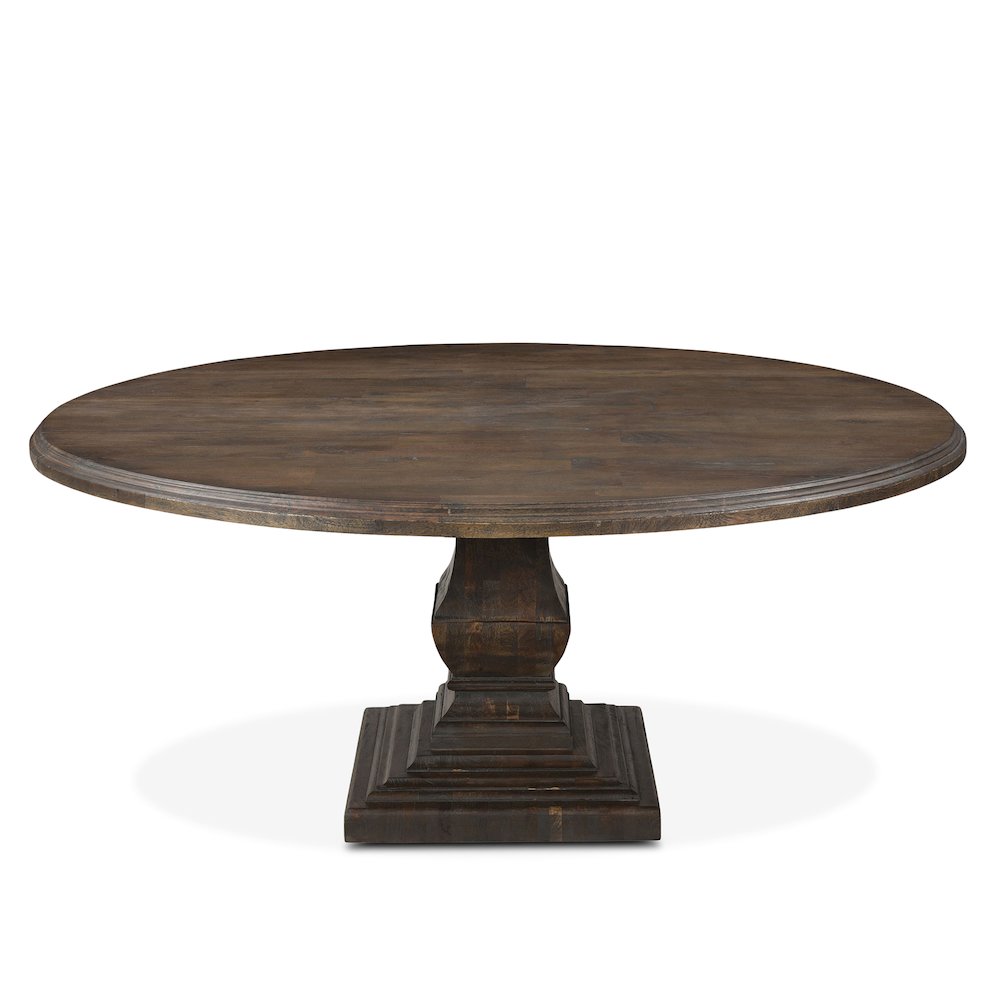 Toulon 72" Round Dining Table in Weathered Mango