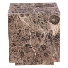 Giza 22" Drum Side Table in Dark Emperador Marble
