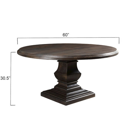Toulon 60" Dining Table in Vintage Brown