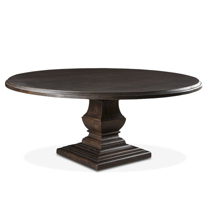 Toulon 72" Round Dining Table in Vintage Brown