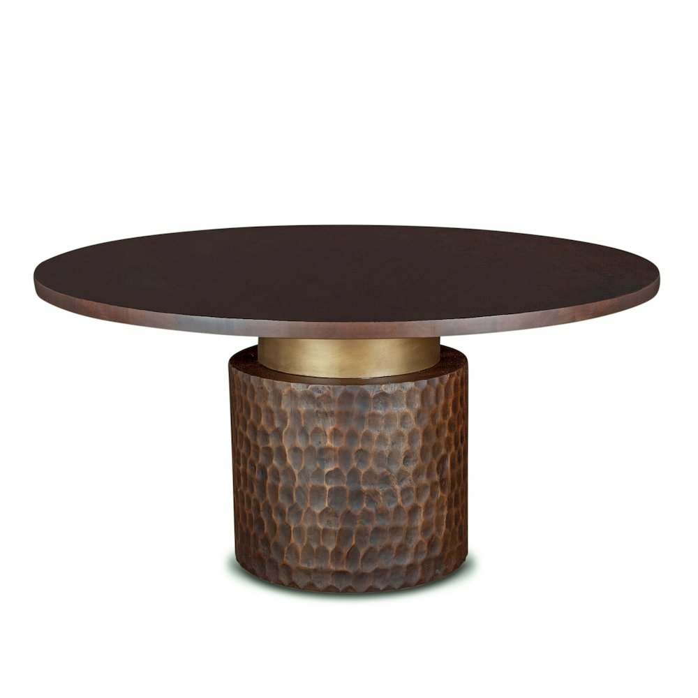 Vallarta 60" Round Dining Table in Mango Wood with Two Tone Finish