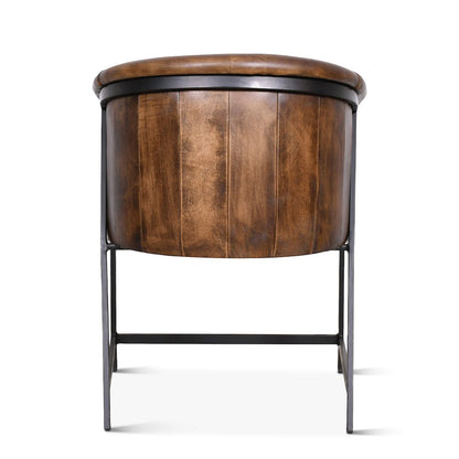 Brisbane Polo Armchair in Antique Whiskey Leather