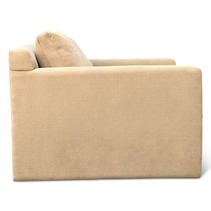 Genova Accent Chair in Oat Chenille Fabric