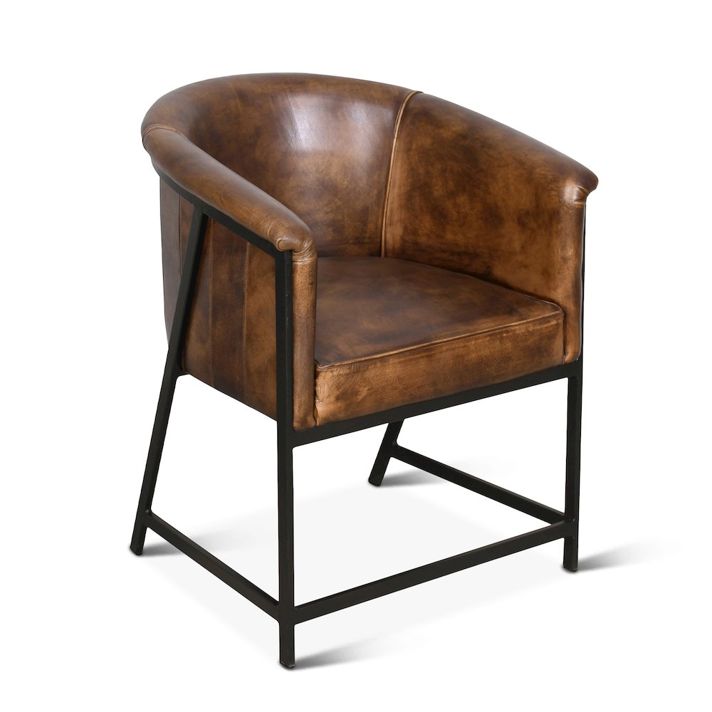 Brisbane Polo Armchair in Antique Whiskey Leather