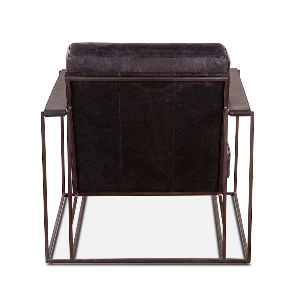 Portlando Armchair in Black Leather