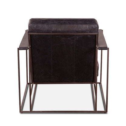 Portlando Armchair in Black Leather