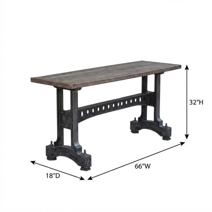 Rustic Industrial Console Table, Entryway Accent Table for Living Room,Gray