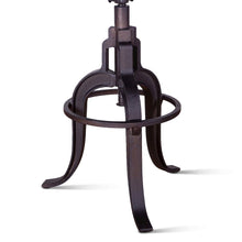 Blayne Adjustable Height Stool in Walnut Finish