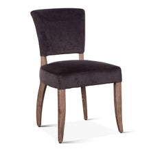 Portia Side Chair in Asphalt Velvet with Napoleon Legs