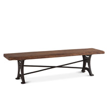 Blayne 90" Live Edge Bench in Acacia with Walnut Finish