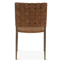 Lund Dining Chair in Tobacco Buffalo Leather and Iron