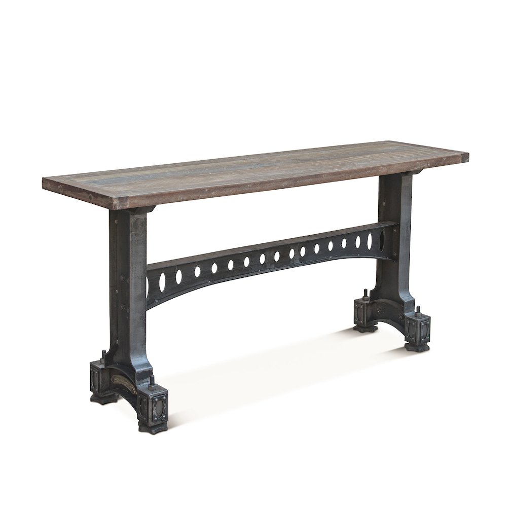 Sterling 66" Console Table in Cast Iron and  Teak