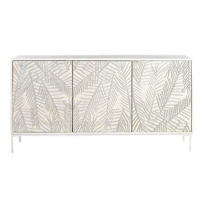 Isla 57" Sideboard with Three Doors in Coastal White