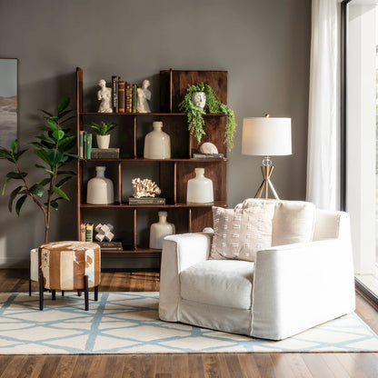 Oliver Armchair in White Linen Slipcover