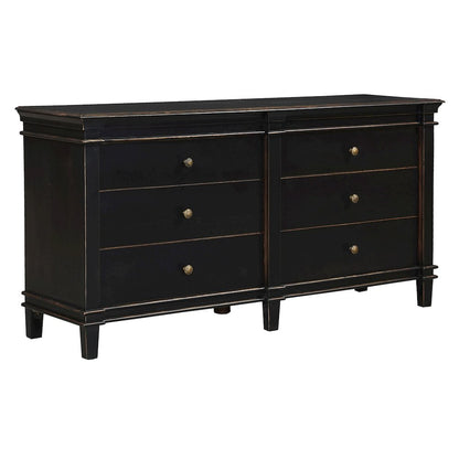 Trento 70" Dresser in Distressed Black