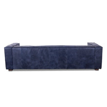 Portia Antique Blue Italian Leather Sofa