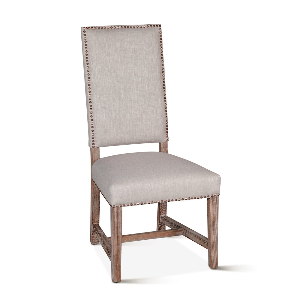 Dani High Back Formal Dining Chair in Stone
