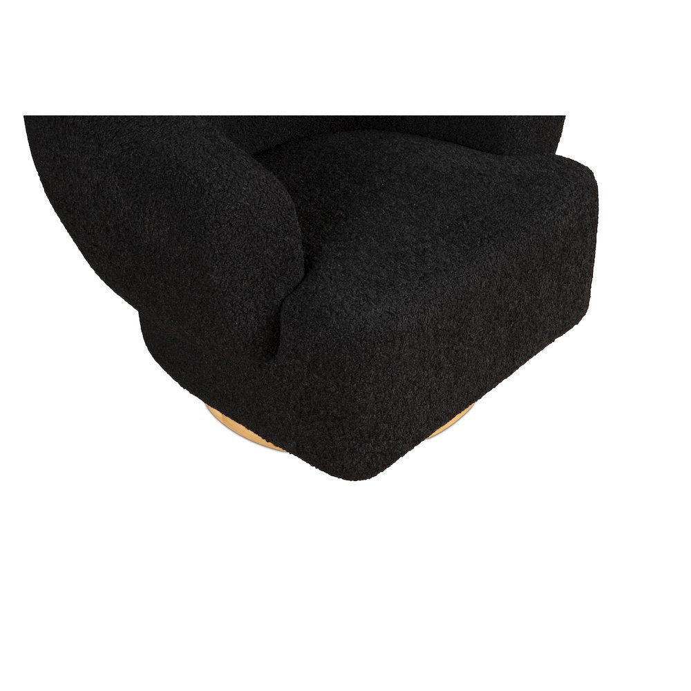 Florence Accent Chair in Black Boucle Fabric